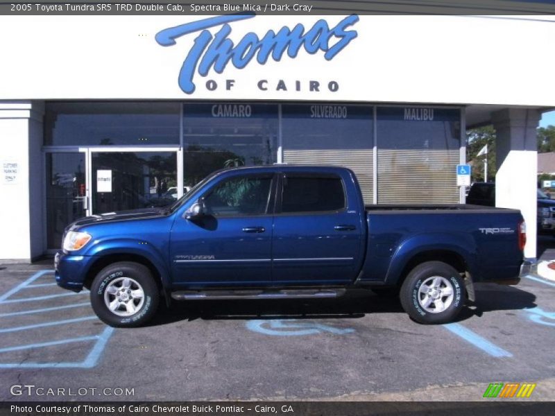 Spectra Blue Mica / Dark Gray 2005 Toyota Tundra SR5 TRD Double Cab