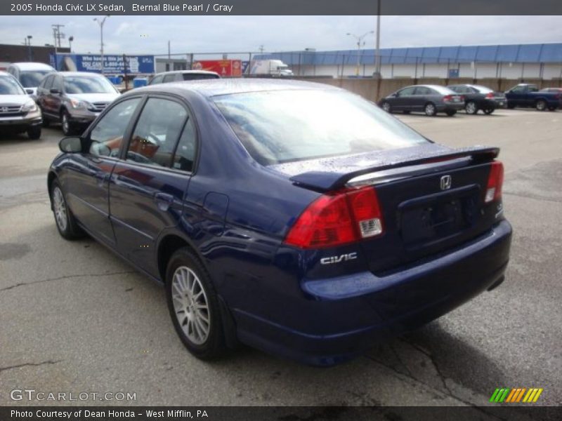 Eternal Blue Pearl / Gray 2005 Honda Civic LX Sedan