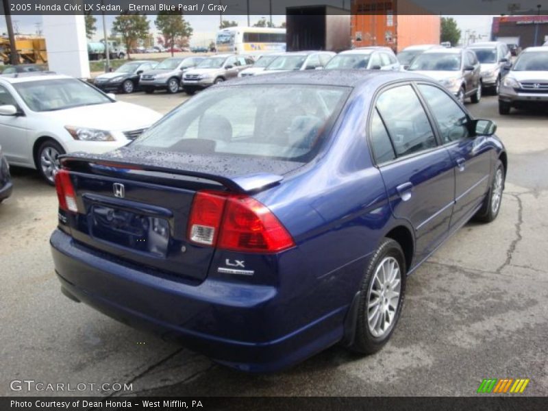 Eternal Blue Pearl / Gray 2005 Honda Civic LX Sedan
