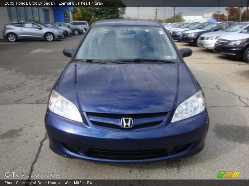 Eternal Blue Pearl / Gray 2005 Honda Civic LX Sedan