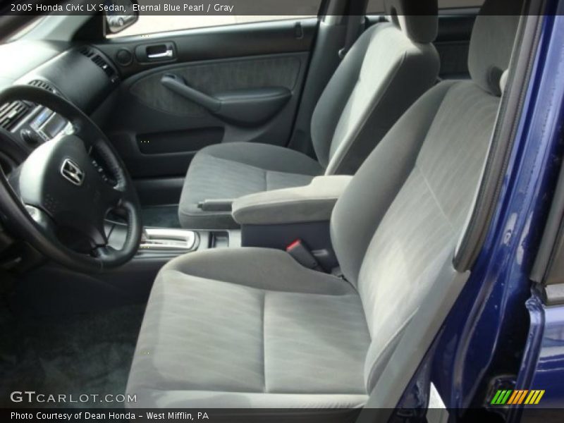 Eternal Blue Pearl / Gray 2005 Honda Civic LX Sedan
