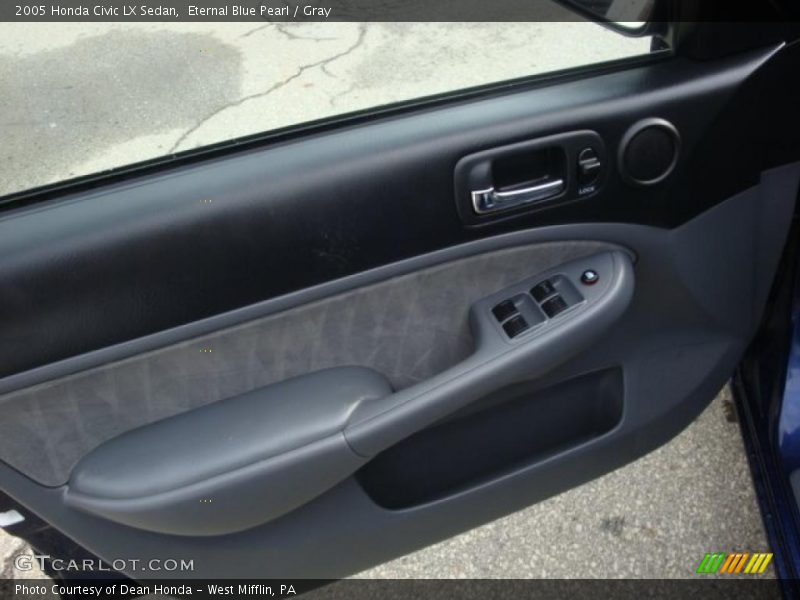Eternal Blue Pearl / Gray 2005 Honda Civic LX Sedan