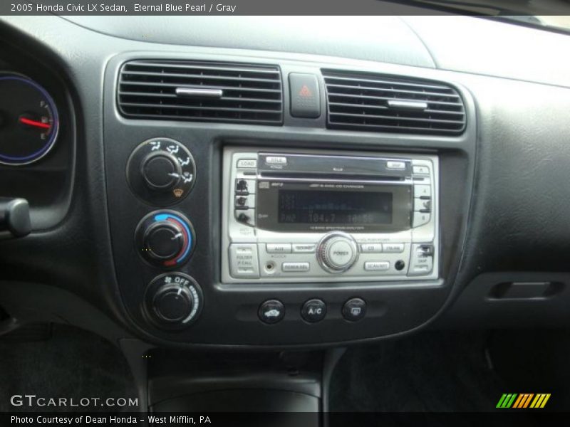 Eternal Blue Pearl / Gray 2005 Honda Civic LX Sedan