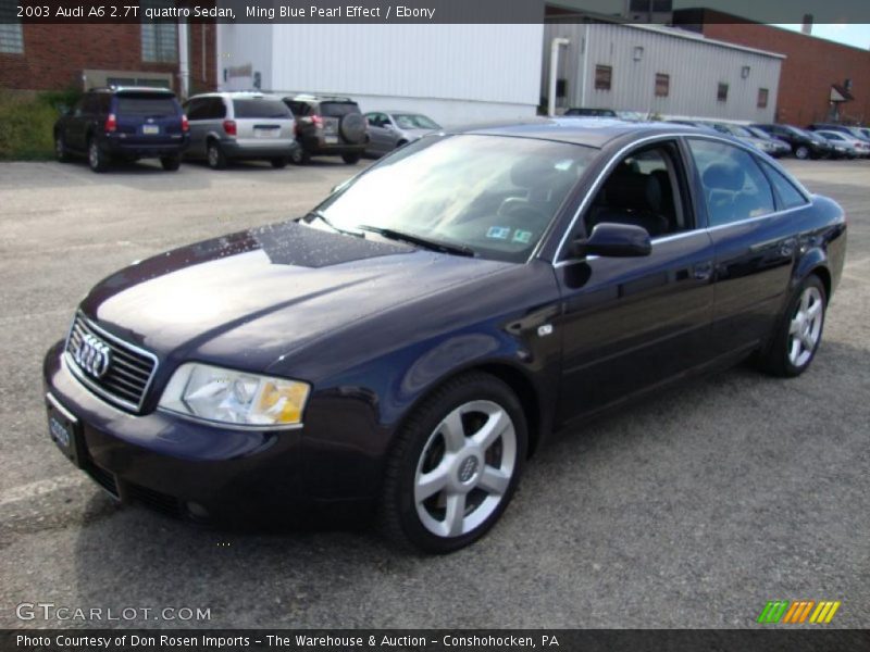 Ming Blue Pearl Effect / Ebony 2003 Audi A6 2.7T quattro Sedan