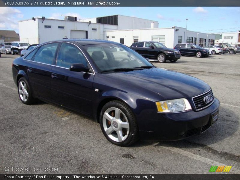 Ming Blue Pearl Effect / Ebony 2003 Audi A6 2.7T quattro Sedan