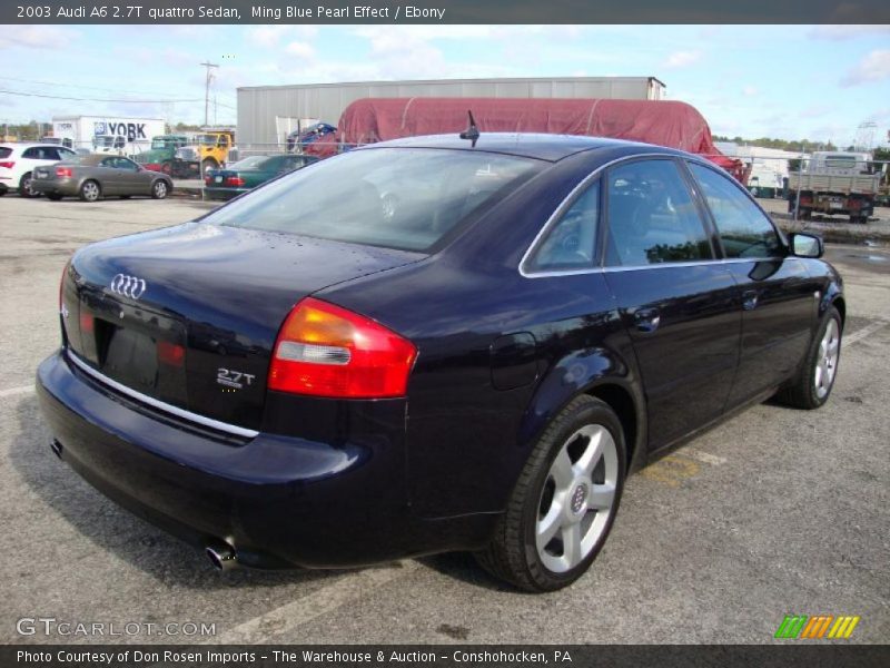 Ming Blue Pearl Effect / Ebony 2003 Audi A6 2.7T quattro Sedan