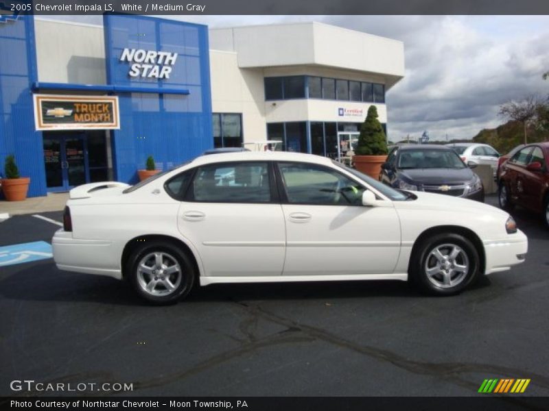 White / Medium Gray 2005 Chevrolet Impala LS
