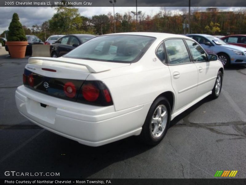 White / Medium Gray 2005 Chevrolet Impala LS