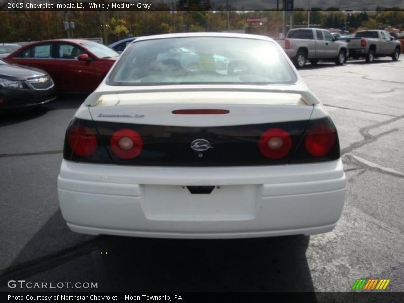 White / Medium Gray 2005 Chevrolet Impala LS