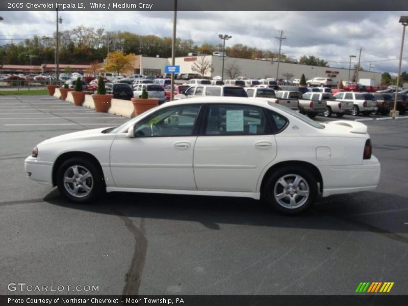 White / Medium Gray 2005 Chevrolet Impala LS