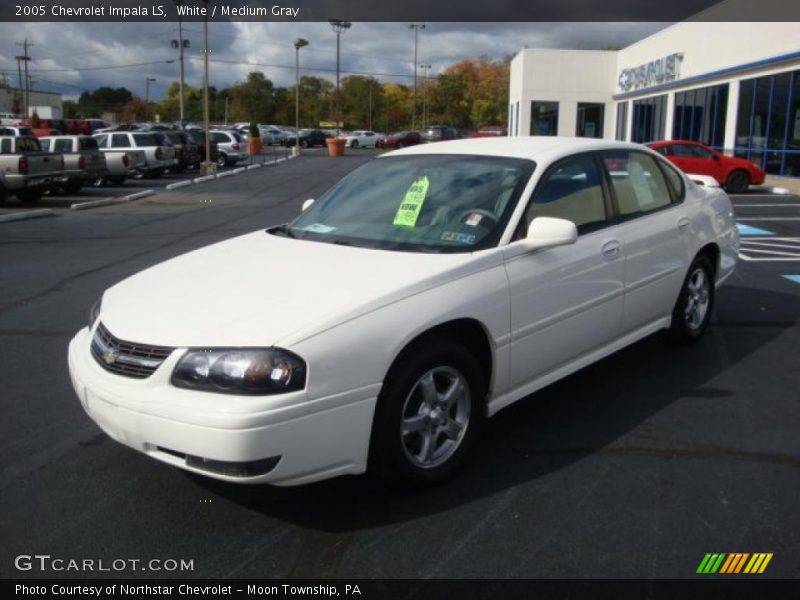 White / Medium Gray 2005 Chevrolet Impala LS