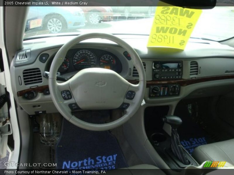 White / Medium Gray 2005 Chevrolet Impala LS