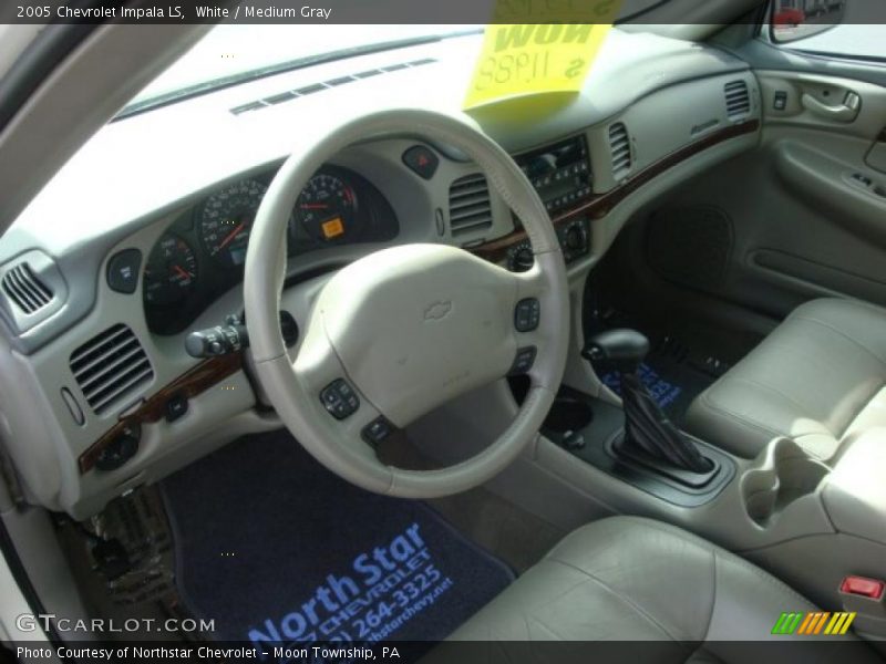 White / Medium Gray 2005 Chevrolet Impala LS