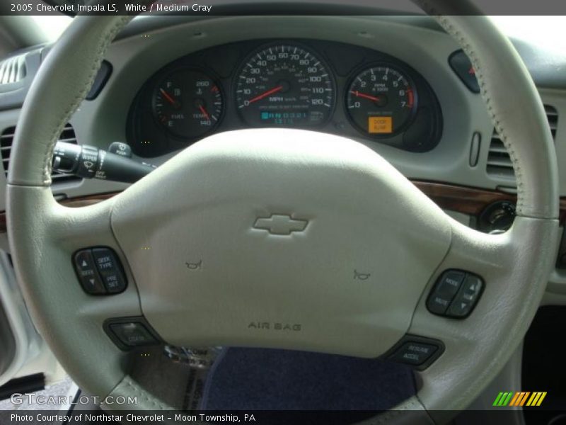 White / Medium Gray 2005 Chevrolet Impala LS