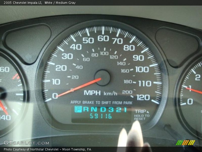 White / Medium Gray 2005 Chevrolet Impala LS