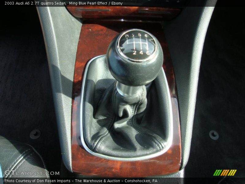 Ming Blue Pearl Effect / Ebony 2003 Audi A6 2.7T quattro Sedan