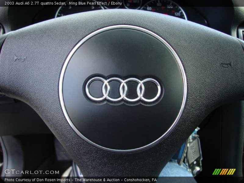 Ming Blue Pearl Effect / Ebony 2003 Audi A6 2.7T quattro Sedan