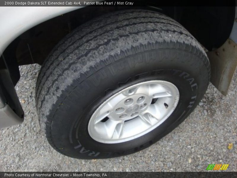 Patriot Blue Pearl / Mist Gray 2000 Dodge Dakota SLT Extended Cab 4x4