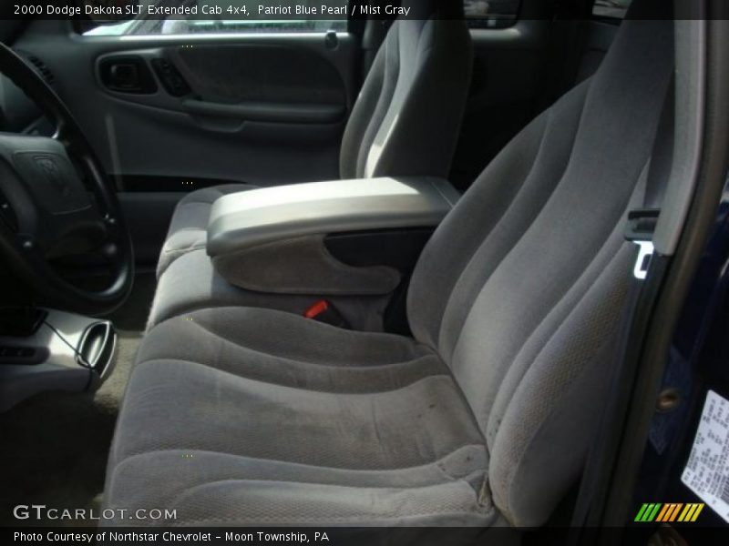 Patriot Blue Pearl / Mist Gray 2000 Dodge Dakota SLT Extended Cab 4x4