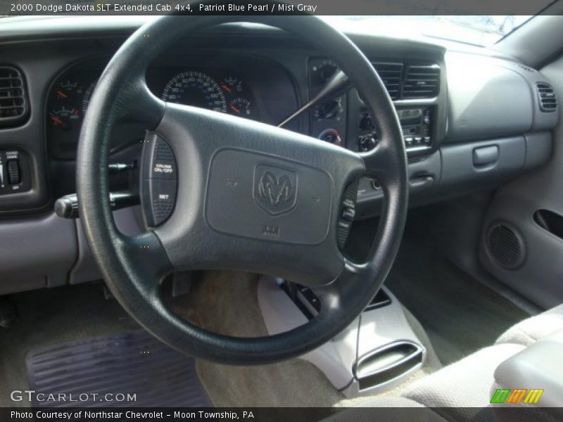 Patriot Blue Pearl / Mist Gray 2000 Dodge Dakota SLT Extended Cab 4x4
