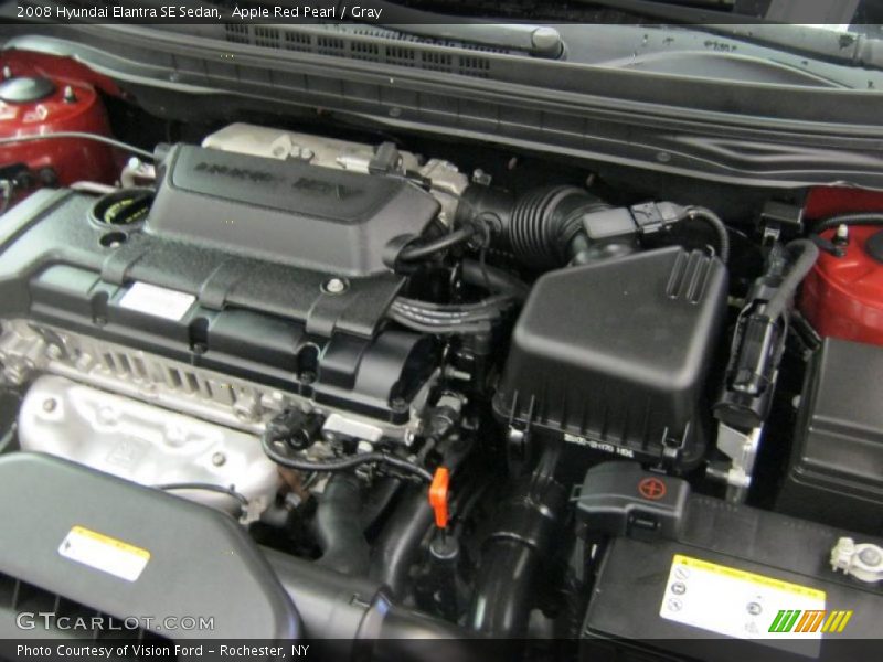 Apple Red Pearl / Gray 2008 Hyundai Elantra SE Sedan