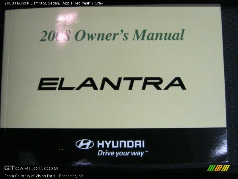 Apple Red Pearl / Gray 2008 Hyundai Elantra SE Sedan