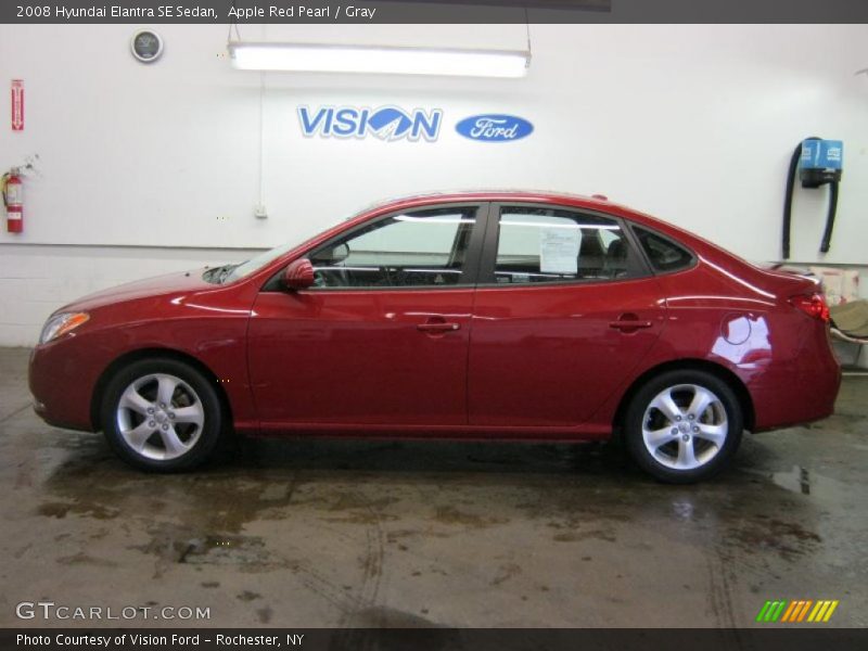 Apple Red Pearl / Gray 2008 Hyundai Elantra SE Sedan