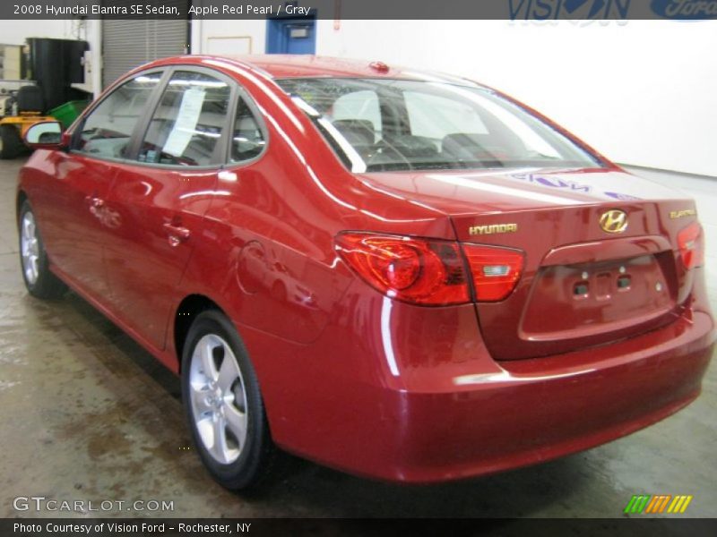 Apple Red Pearl / Gray 2008 Hyundai Elantra SE Sedan