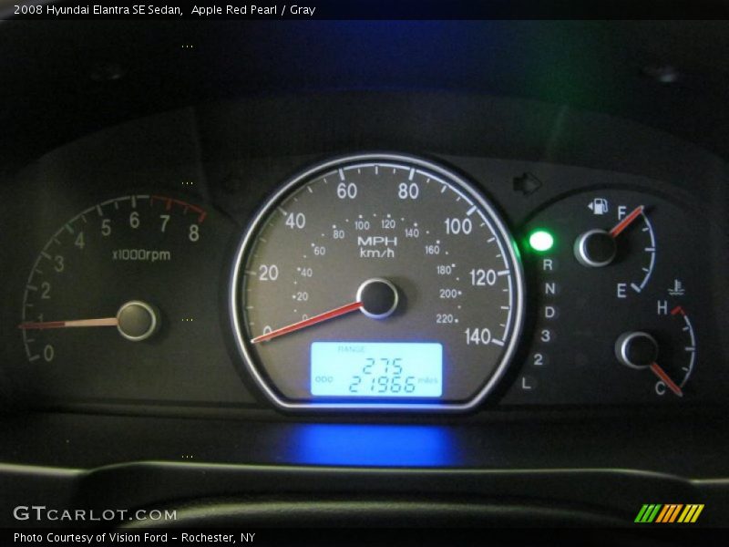 Apple Red Pearl / Gray 2008 Hyundai Elantra SE Sedan