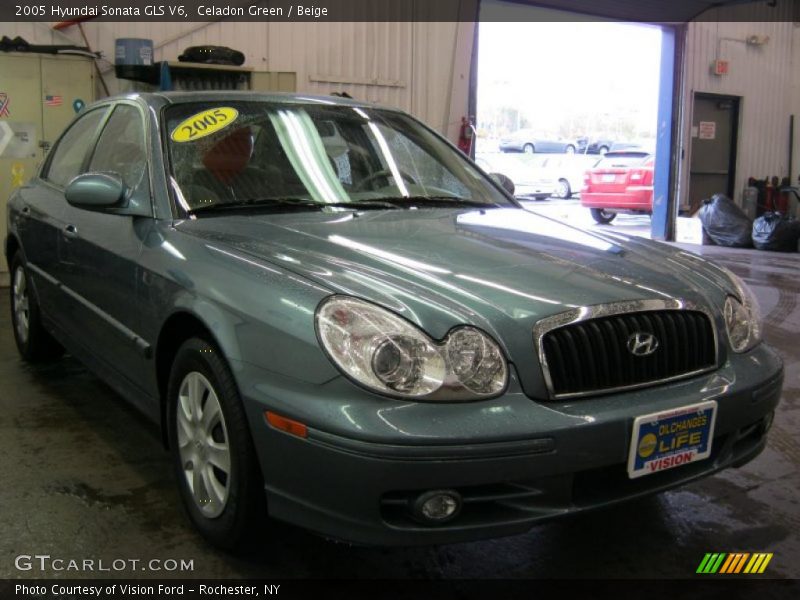 Celadon Green / Beige 2005 Hyundai Sonata GLS V6