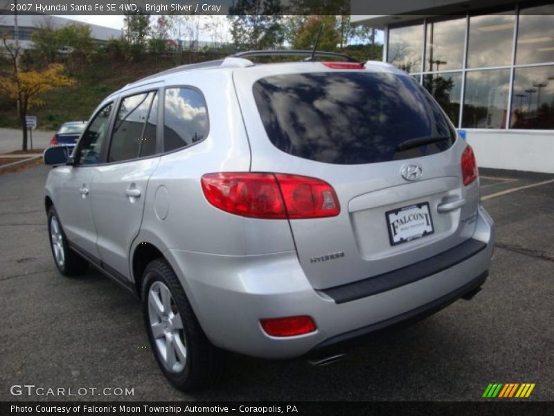 Bright Silver / Gray 2007 Hyundai Santa Fe SE 4WD