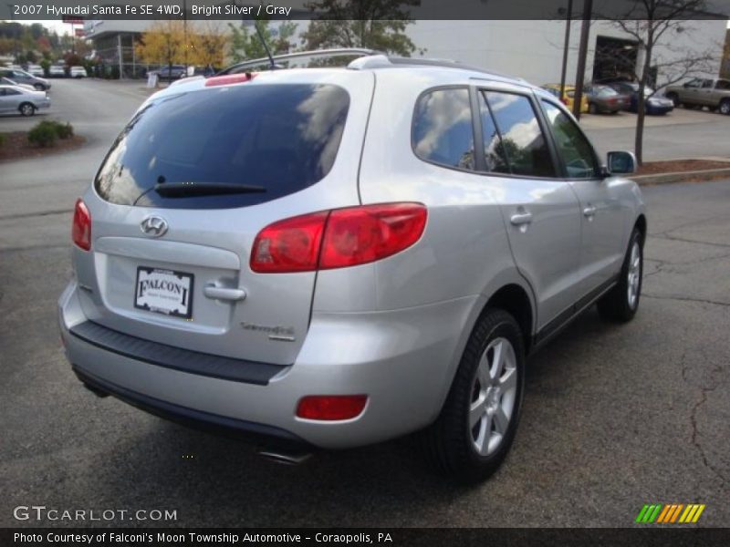 Bright Silver / Gray 2007 Hyundai Santa Fe SE 4WD