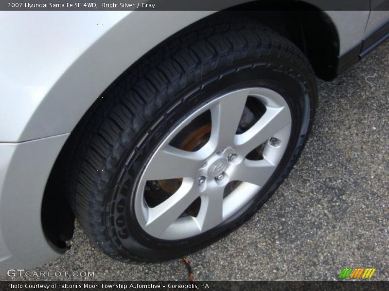 Bright Silver / Gray 2007 Hyundai Santa Fe SE 4WD