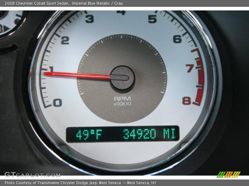 Imperial Blue Metallic / Gray 2008 Chevrolet Cobalt Sport Sedan