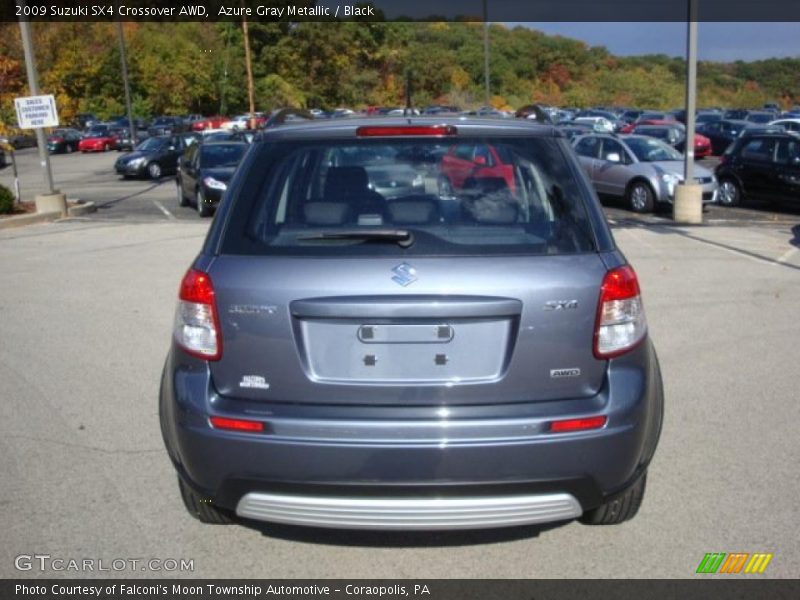 Azure Gray Metallic / Black 2009 Suzuki SX4 Crossover AWD