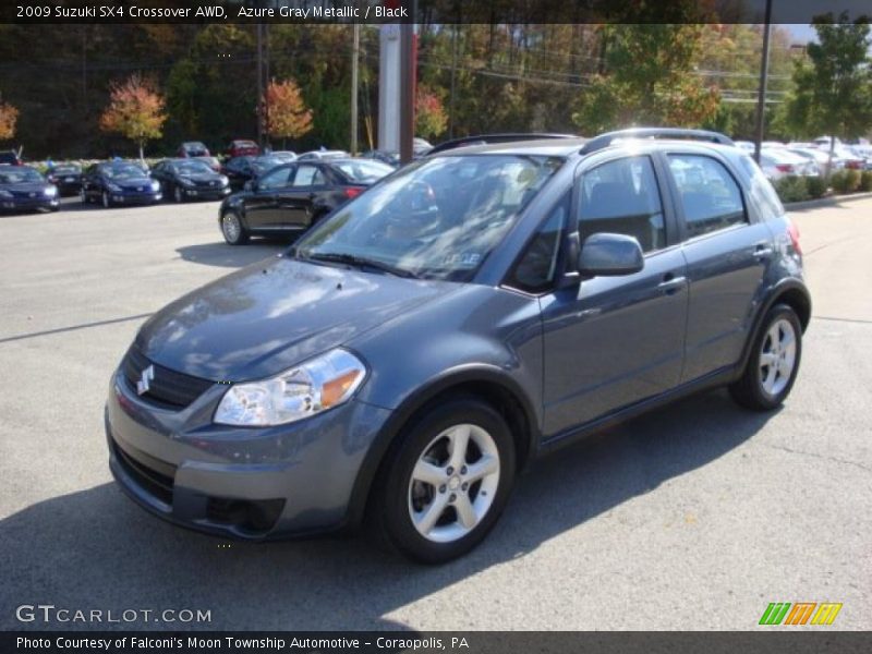 Azure Gray Metallic / Black 2009 Suzuki SX4 Crossover AWD