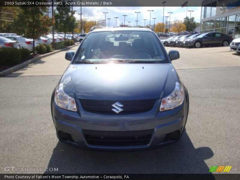 Azure Gray Metallic / Black 2009 Suzuki SX4 Crossover AWD