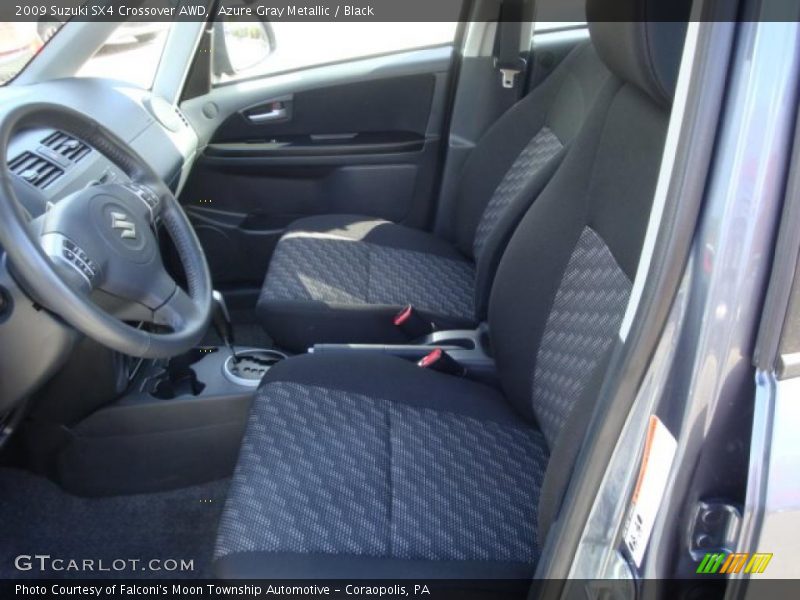 Azure Gray Metallic / Black 2009 Suzuki SX4 Crossover AWD