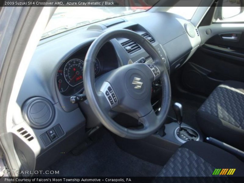 Azure Gray Metallic / Black 2009 Suzuki SX4 Crossover AWD