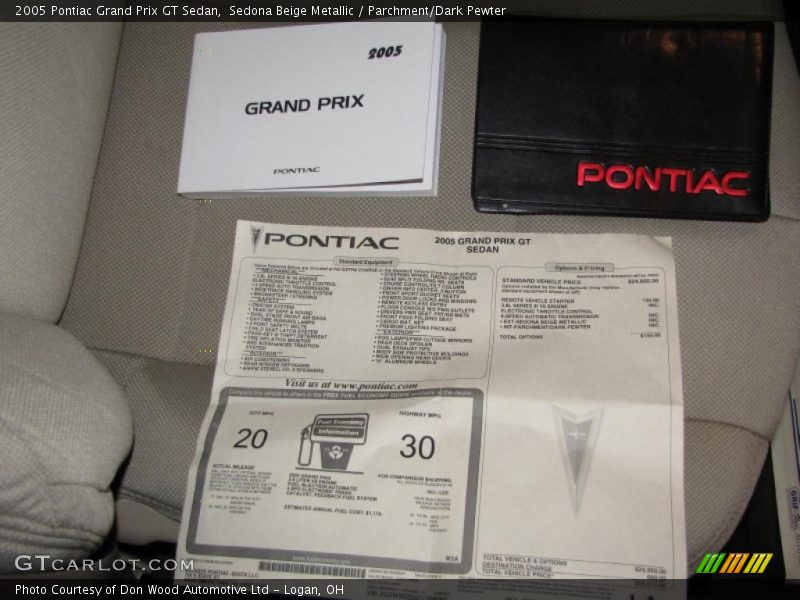 Sedona Beige Metallic / Parchment/Dark Pewter 2005 Pontiac Grand Prix GT Sedan