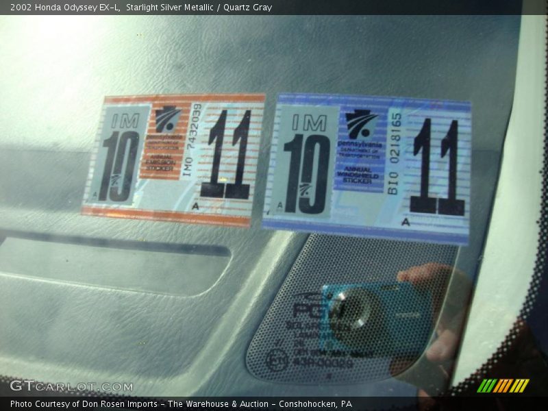 Starlight Silver Metallic / Quartz Gray 2002 Honda Odyssey EX-L