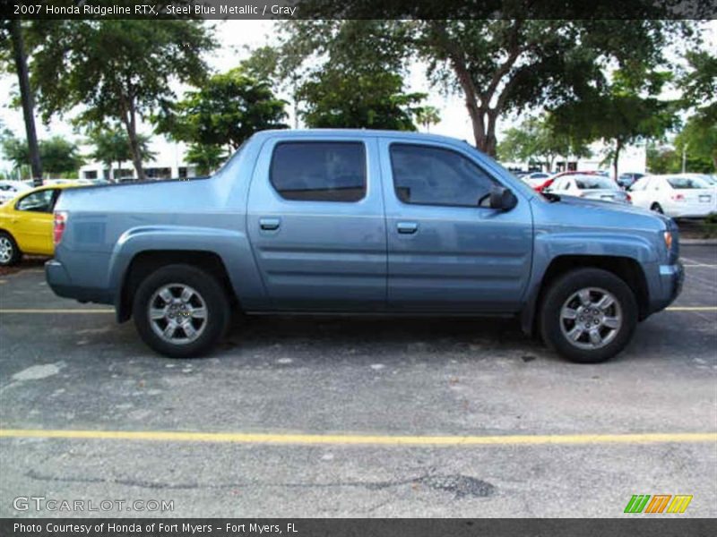Steel Blue Metallic / Gray 2007 Honda Ridgeline RTX