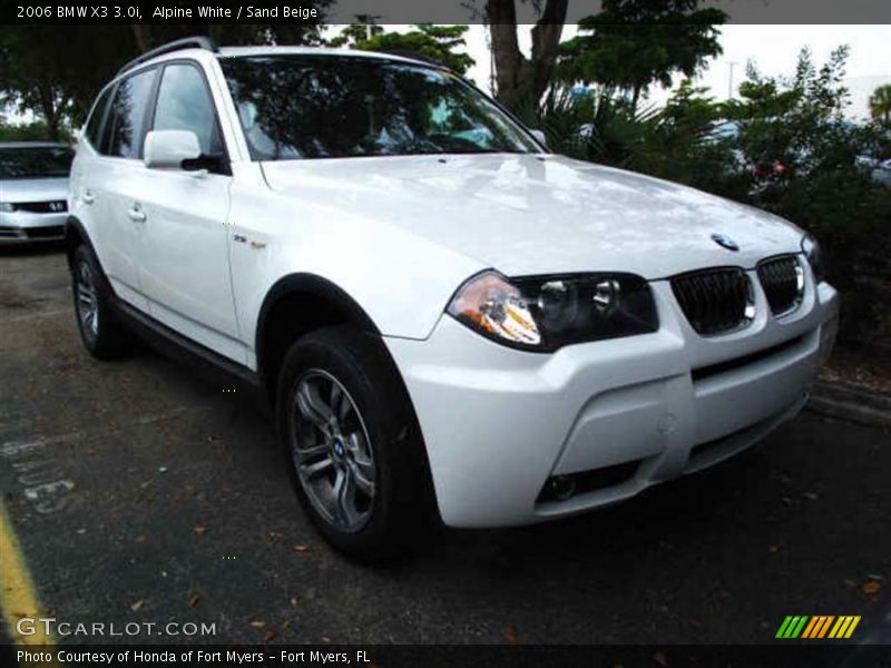 Alpine White / Sand Beige 2006 BMW X3 3.0i