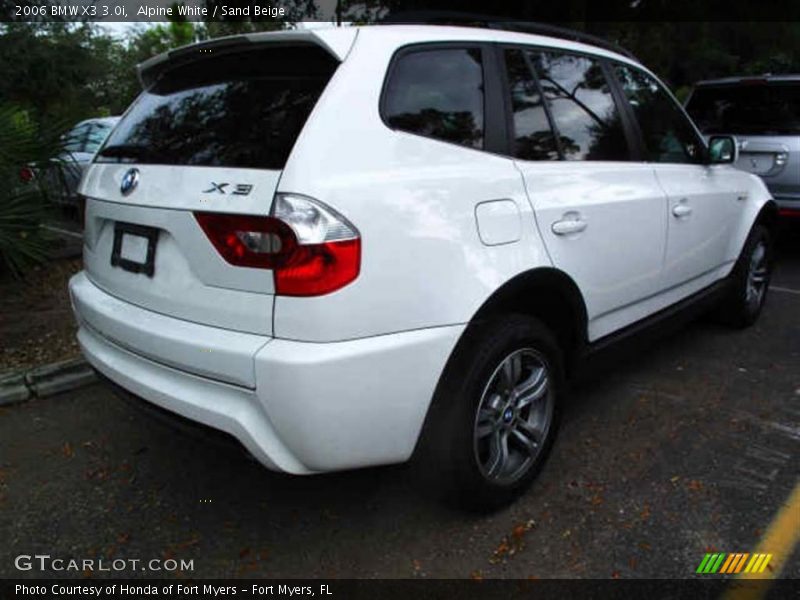 Alpine White / Sand Beige 2006 BMW X3 3.0i
