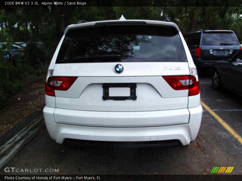 Alpine White / Sand Beige 2006 BMW X3 3.0i