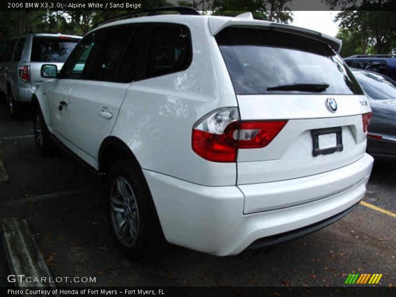 Alpine White / Sand Beige 2006 BMW X3 3.0i