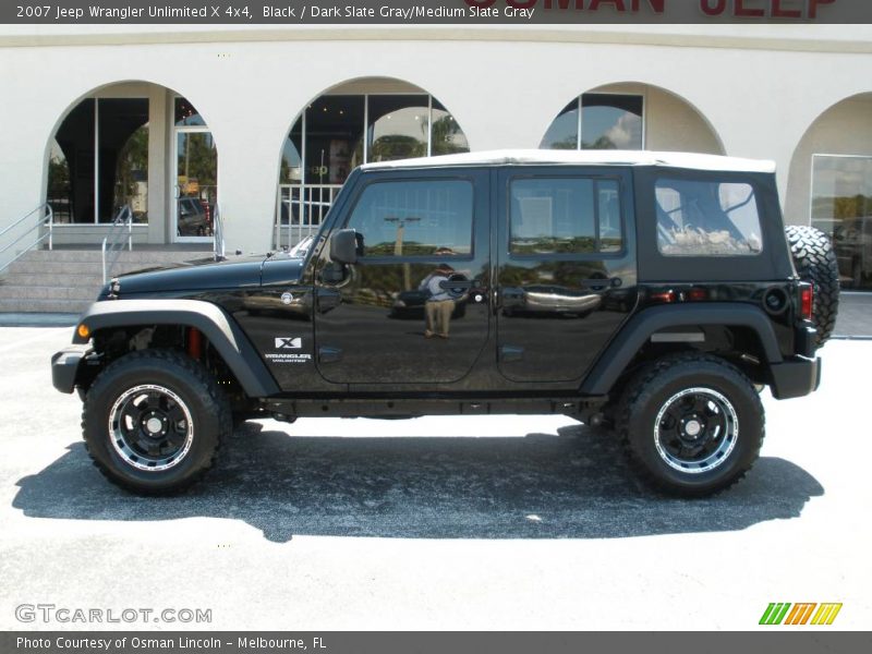 Black / Dark Slate Gray/Medium Slate Gray 2007 Jeep Wrangler Unlimited X 4x4
