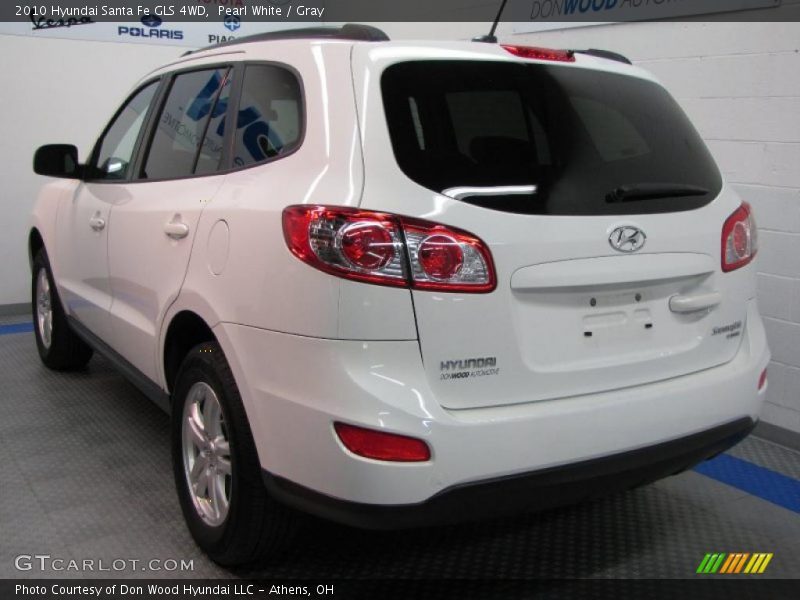 Pearl White / Gray 2010 Hyundai Santa Fe GLS 4WD