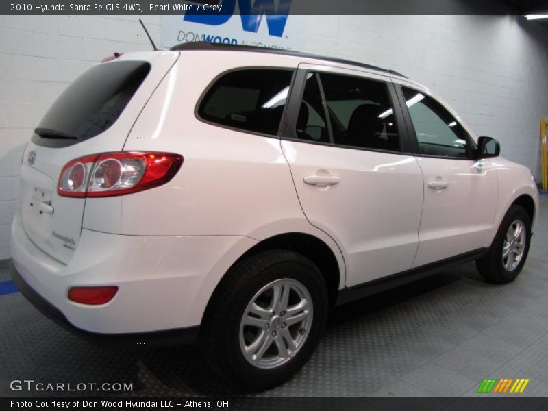 Pearl White / Gray 2010 Hyundai Santa Fe GLS 4WD