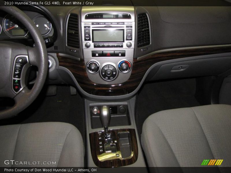 Pearl White / Gray 2010 Hyundai Santa Fe GLS 4WD